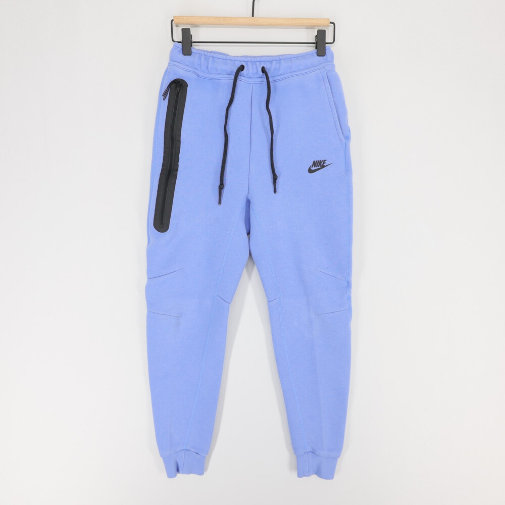 Nike Tech Fleece Joggers Mens XS Blue Taped Zipper Pocket Slim Fit Sweatpants